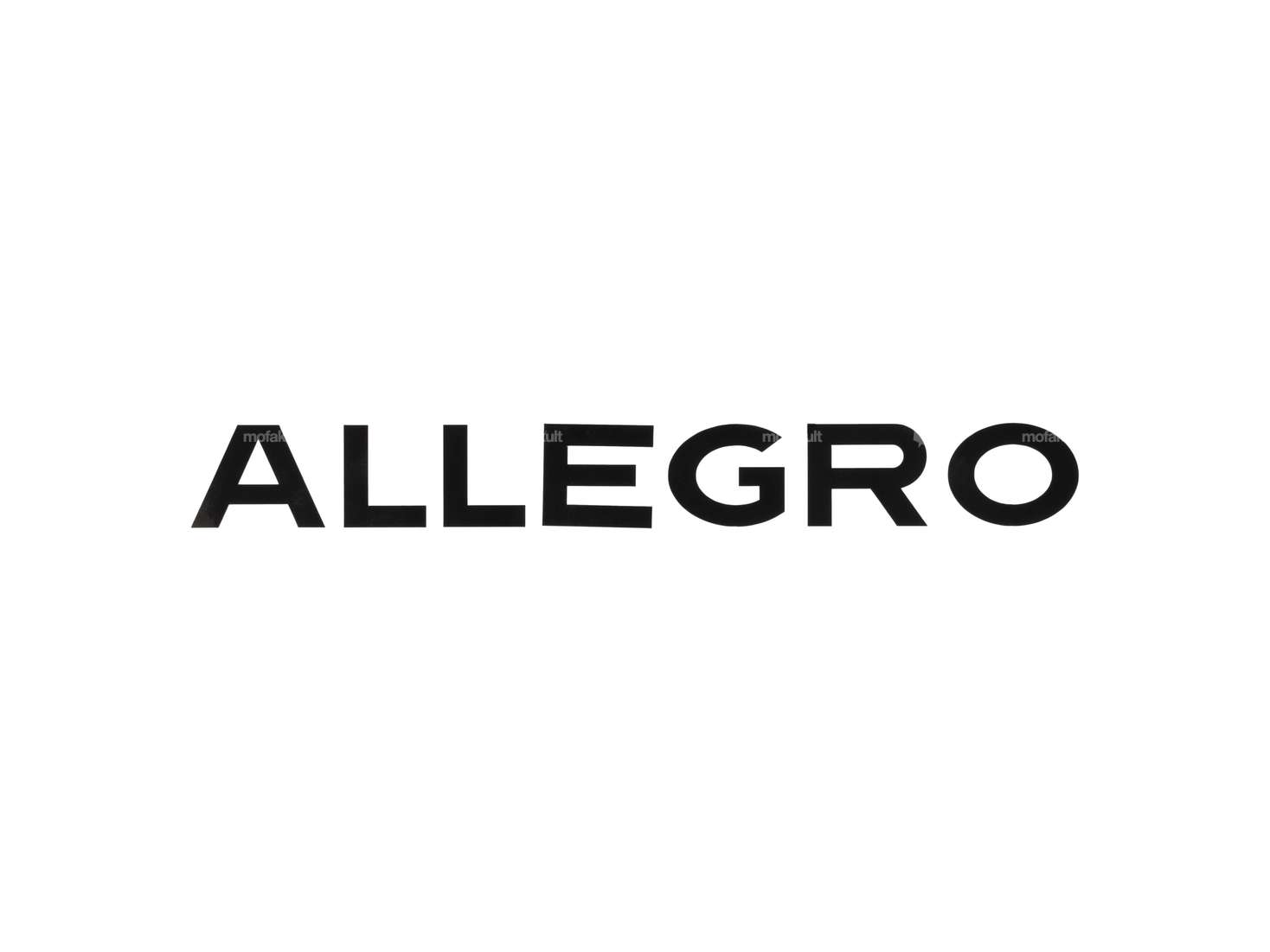 Aufkleber «ALLEGRO» 150 mm schwarz Carousel Image 1