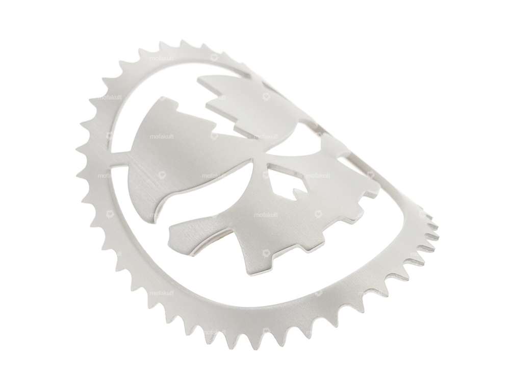 Steering head plate (adhesive) Skull head aluminum blank Carousel Image 2