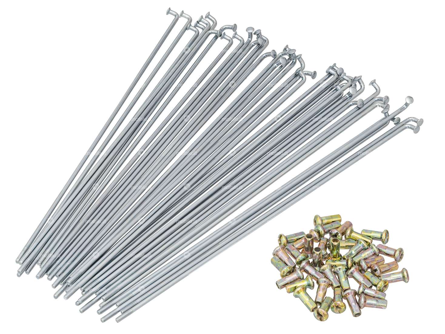 GPO 19" Speichen-Set inkl. Nippel (2.9 x 212 mm) Stahl verzinkt Carousel Image 1