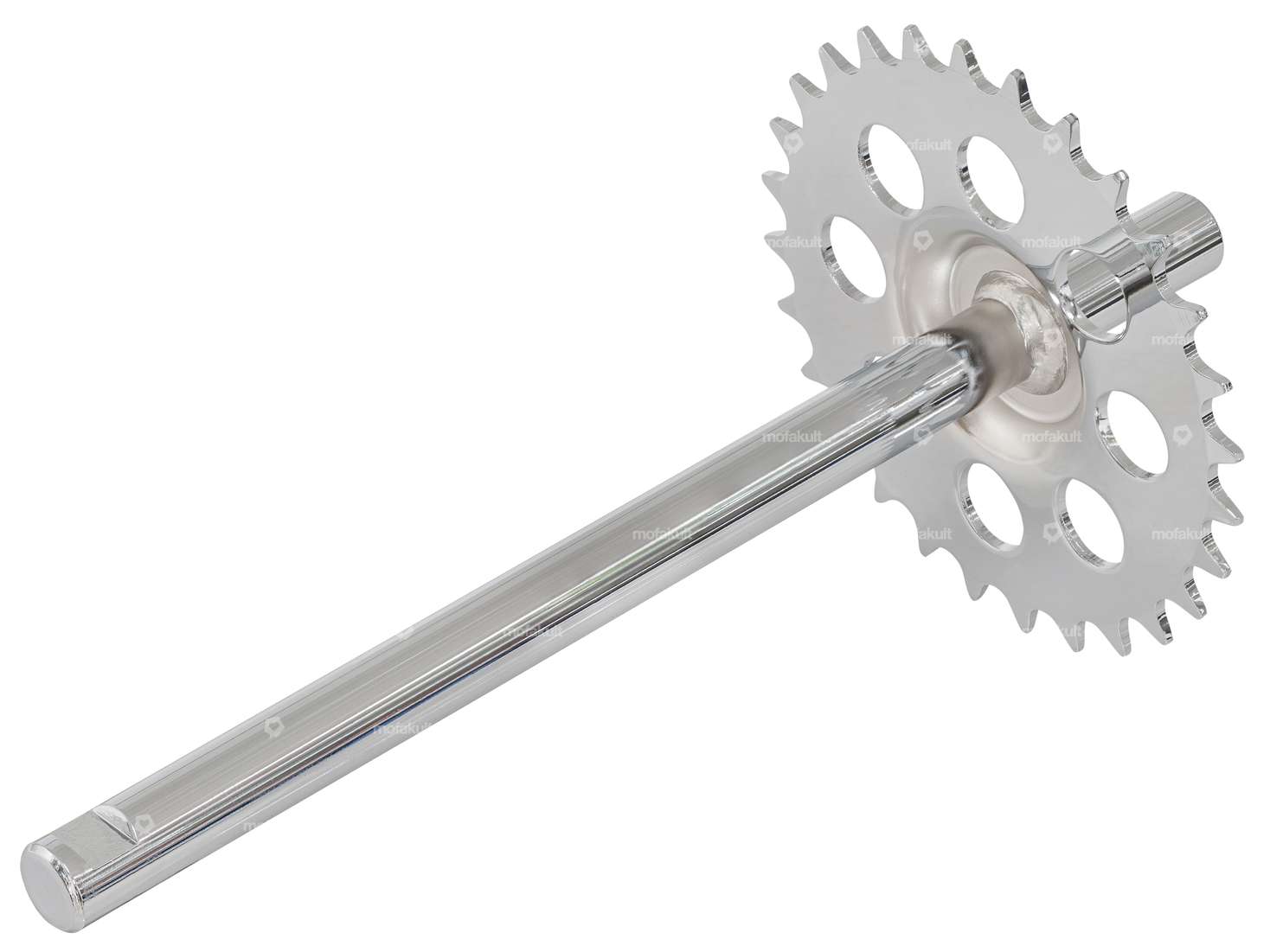 GPO pedal axle with chrome rim | Puch Supermaxi LG1, LG2 Carousel Image 2