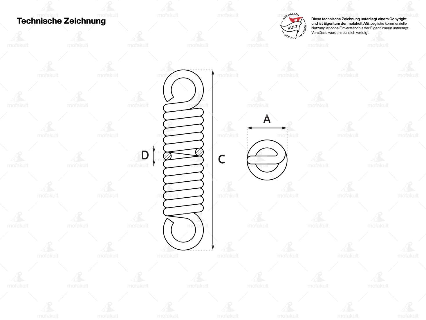 Feder 2/12 x 92 mm Seitenständer Carousel Image 2