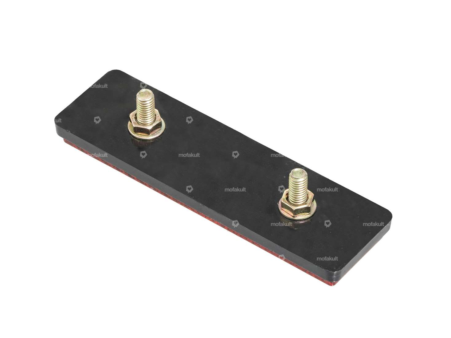 Reflektor 94 x 28 mm mit Gewindestiften eckig rot Carousel Image 2