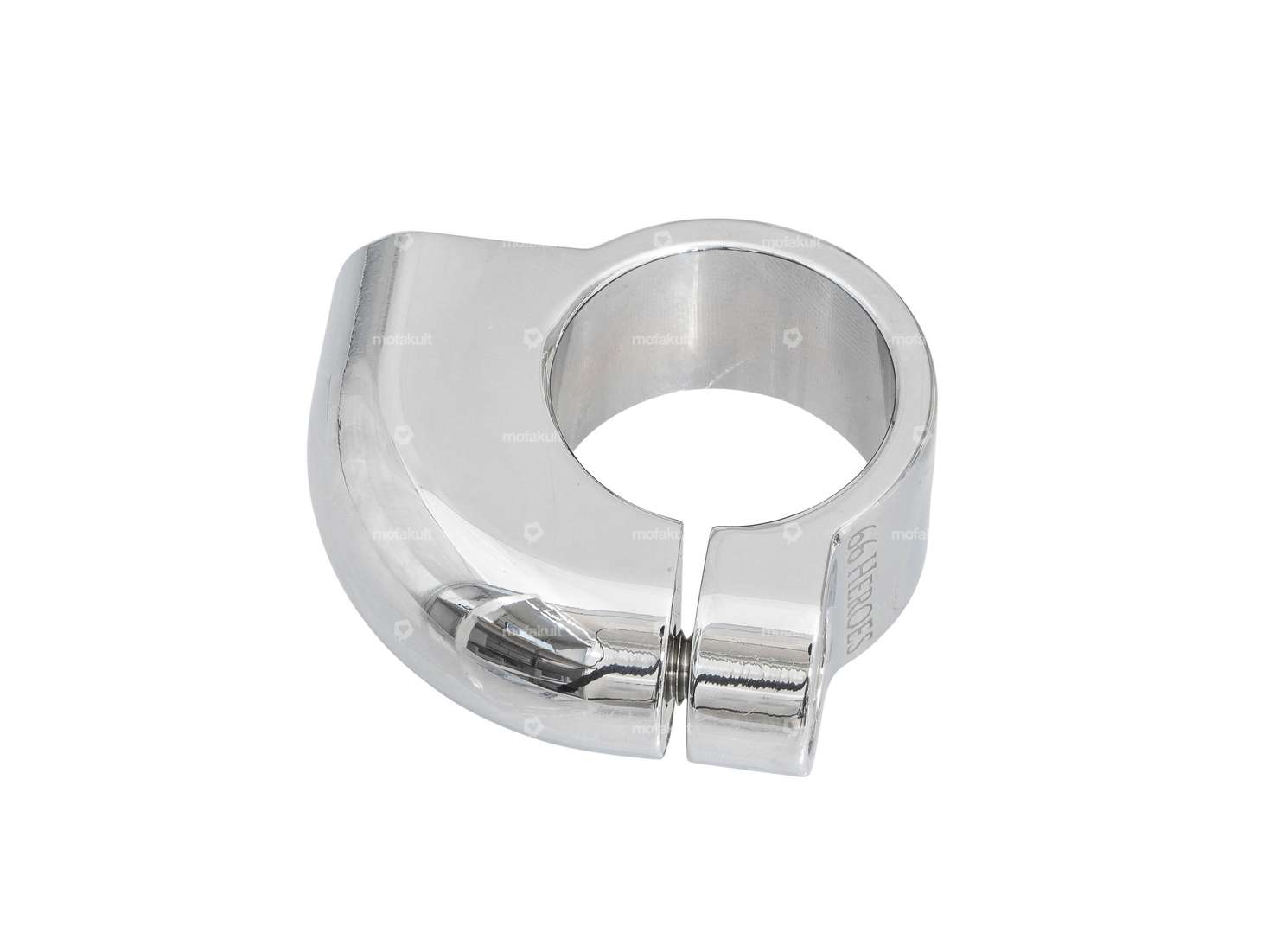 66HEROES mirror mount M10 aluminum chrome Carousel Image 2