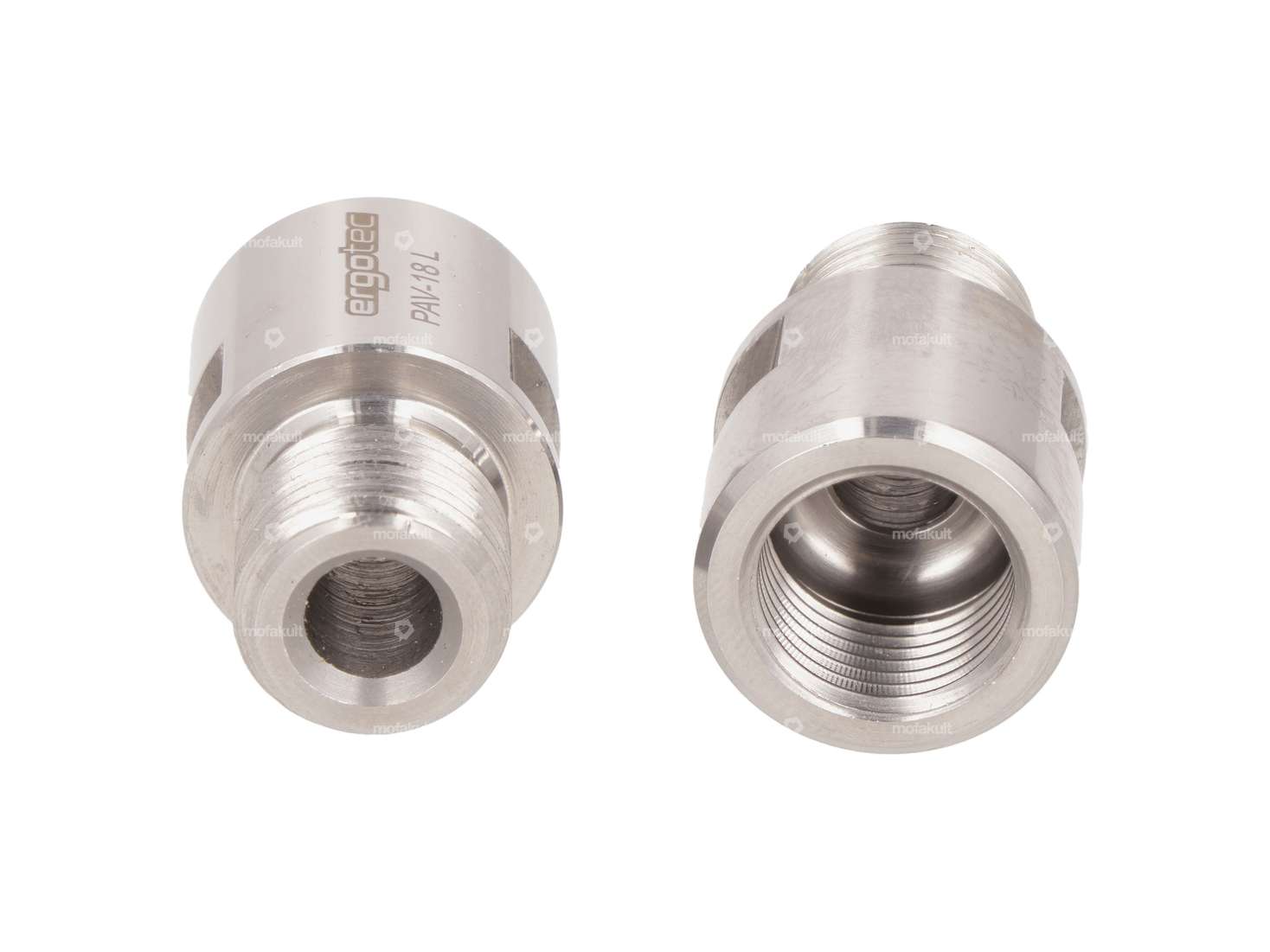 ergotec Pedalachsverlängerung-Set 18 mm links & rechts 9/16" Inox Carousel Image 2