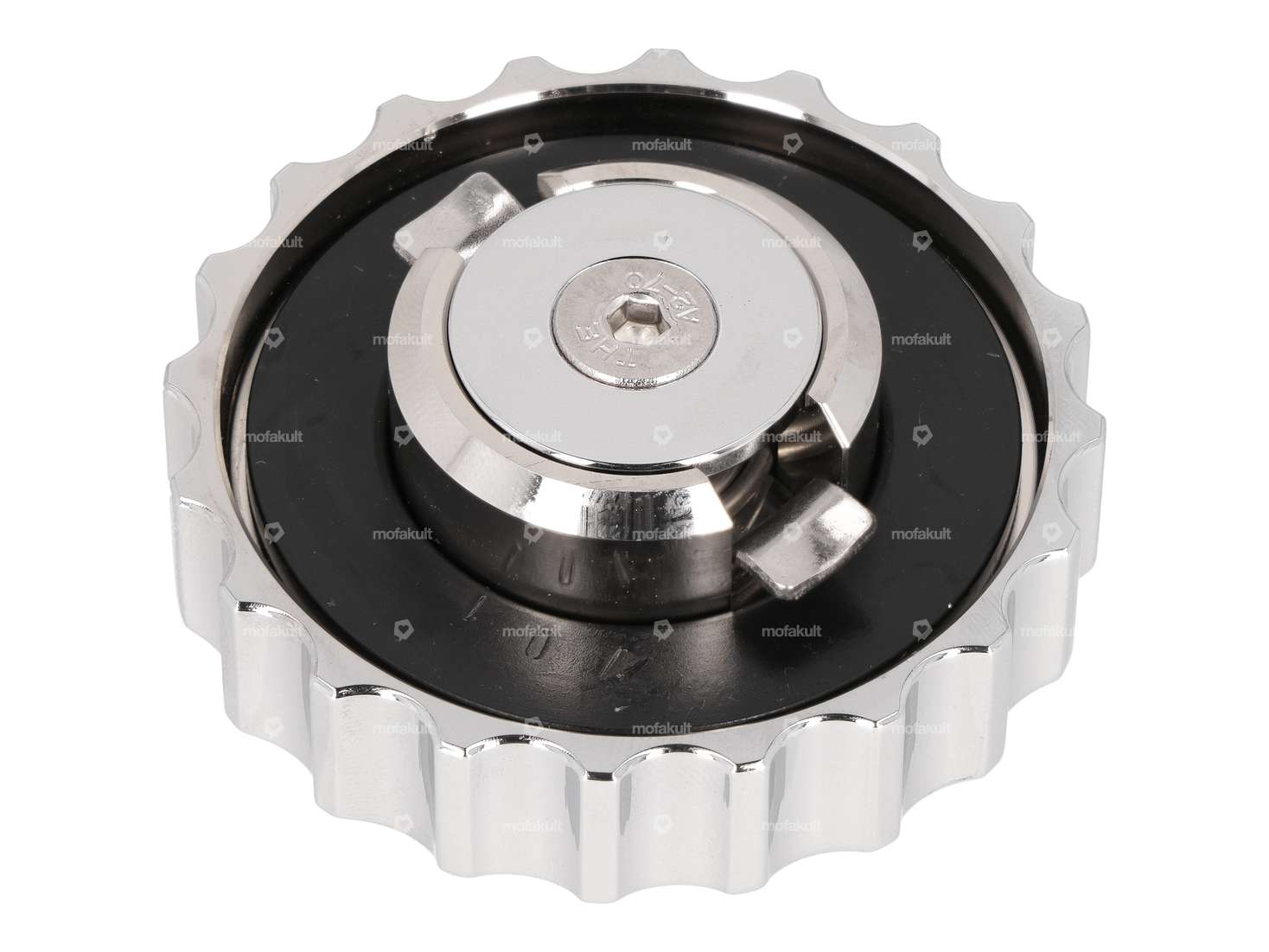 66HEROES Tankdeckel «Sachs» Bajonett 30 mm Chrom Carousel Image 2