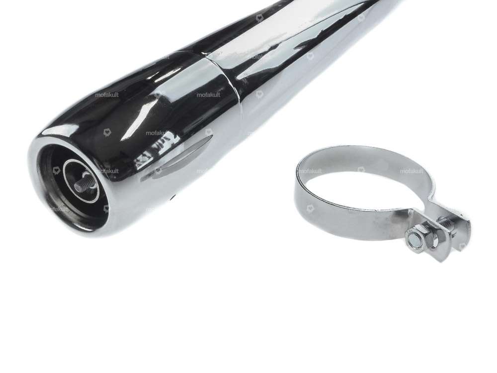 Zigarrenauspuff Ø 32 / 70 mm Chrom Carousel Image 3