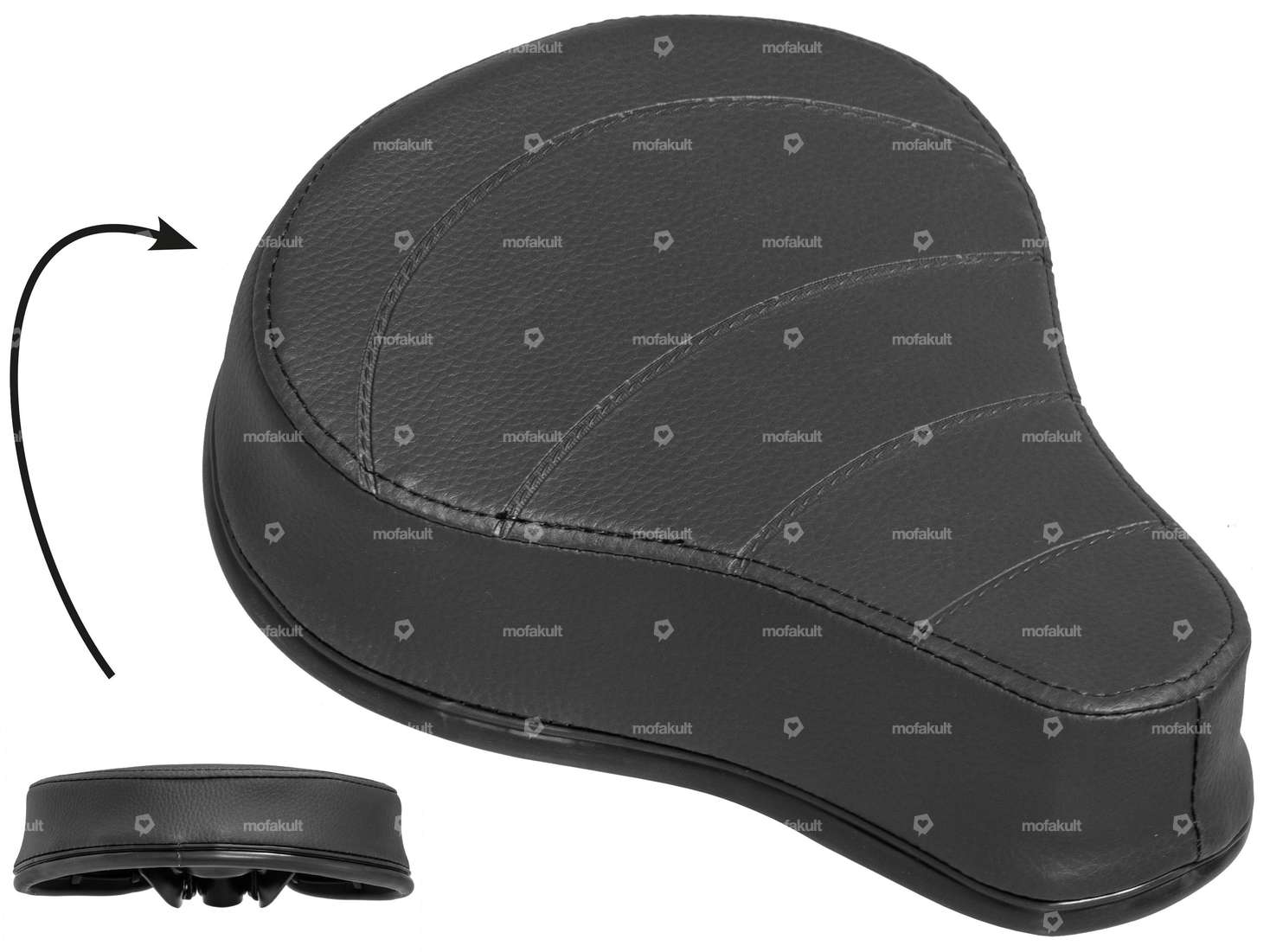 Saddle extra flat black Carousel Image 1