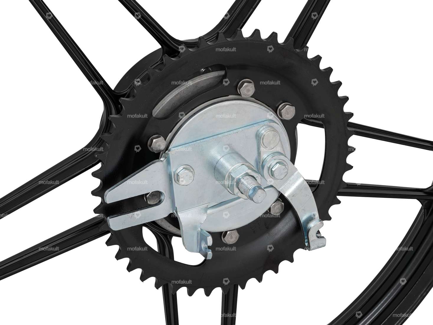 Rear wheel set cast iron black | Puch Maxi, Supermaxi, X30 NG-2AH Carousel Image 5