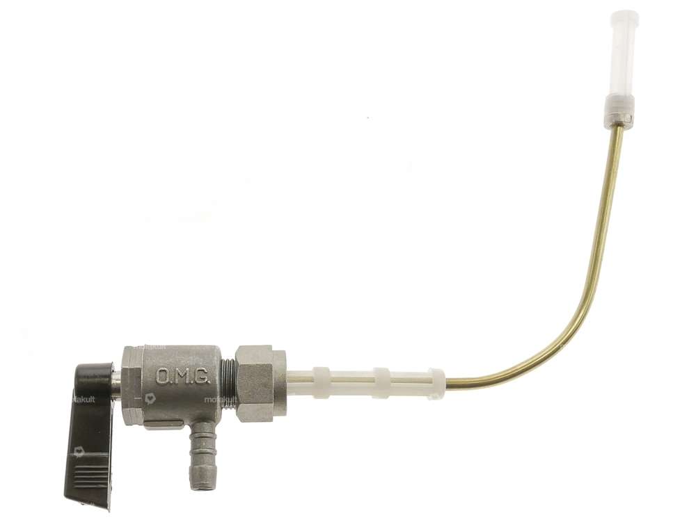 OMG Benzinhahn horizontal M12x1 (mit Überwurfmutter) unten abgehend | Piaggio Ciao Carousel Image 1