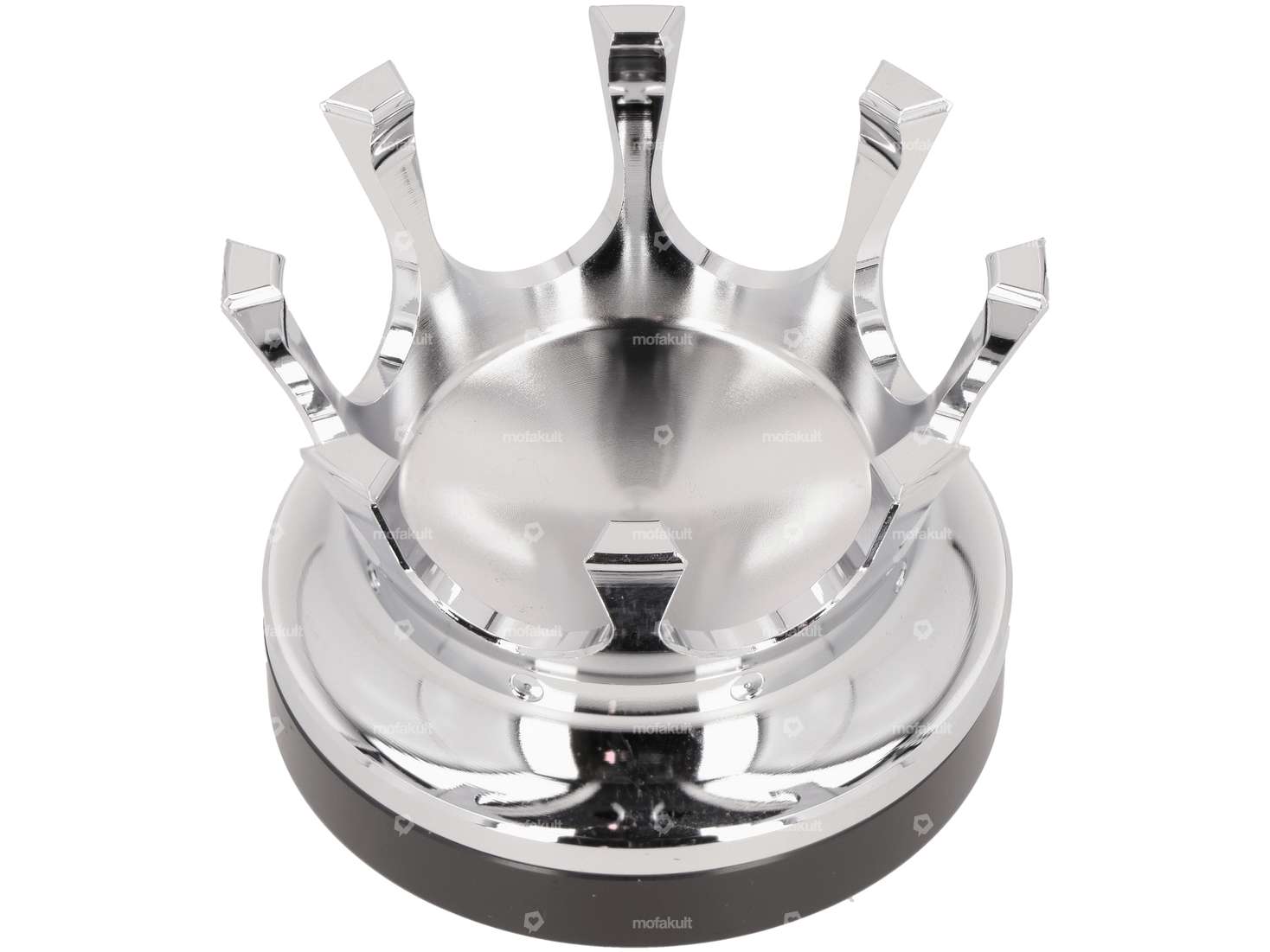 66HEROES Tankdeckel Chrom 40 mm Bajonett «Crown» Carousel Image 1