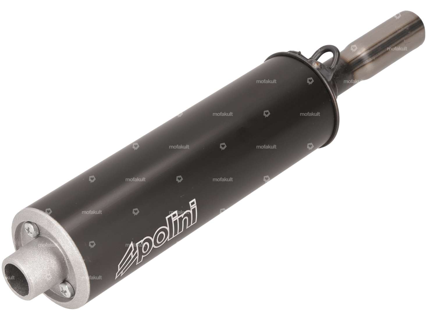 Polini silencer aluminum black | Peugeot 103 Carousel Image 1