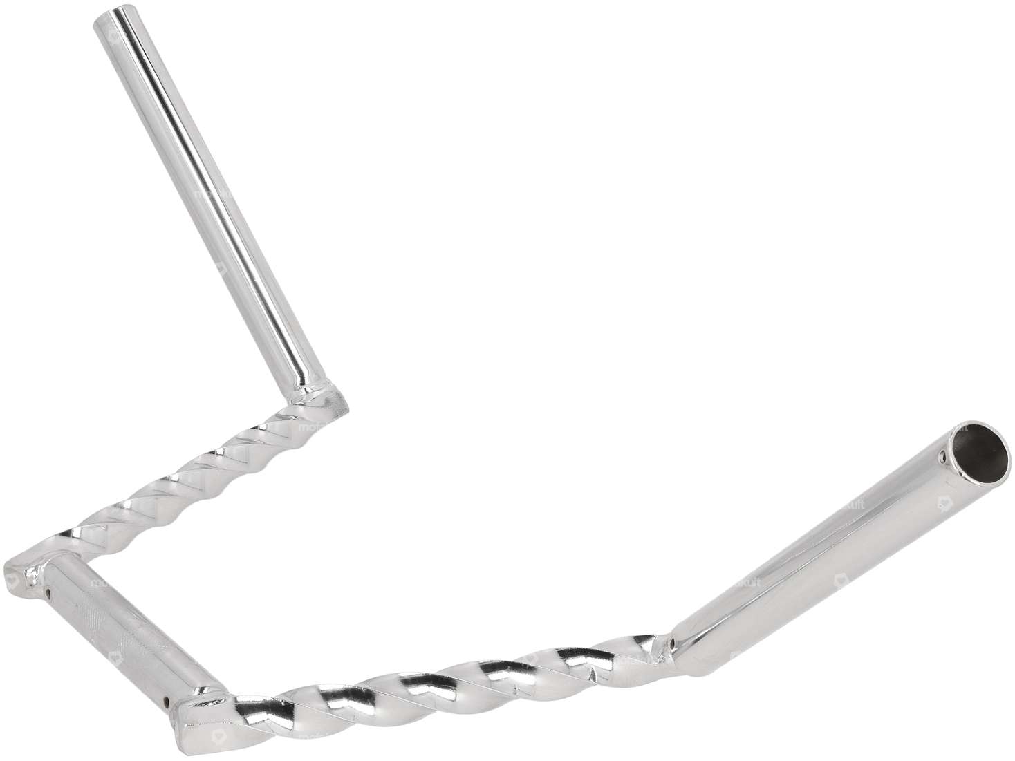 Handlebar fork plate 20 cm turned chrome Carousel Image 2