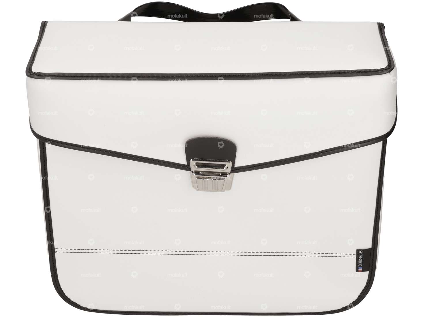 Gepäcktaschen weiss eckig Lederoptik Carousel Image 2