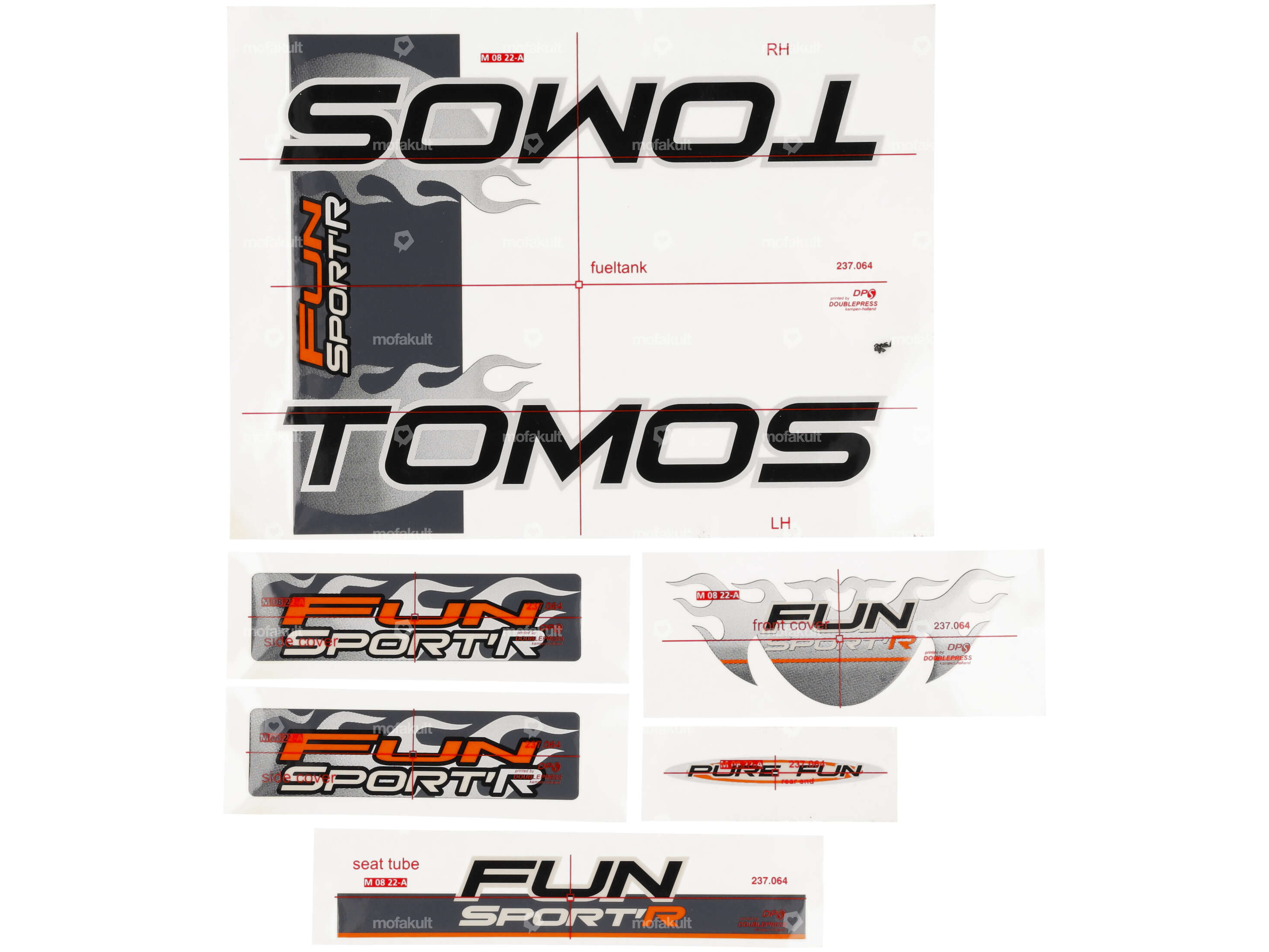 Sticker set tank & frame original | Tomos Fun Sport'R | mofakult Sticker set tank & frame original | Tomos Fun Sport'R | mofakult