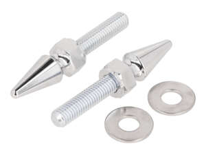 66HEROES Spitzmutter-Schraube M8x25 Gabelplatte Chrom (Paar) 66HEROES Spitzmutter-Schraube M8x25 Gabelplatte Chrom (Paar)