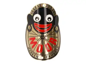 «Moor» Markenschild am Steuerrohr (gebogen) «Moor» Markenschild am Steuerrohr (gebogen)