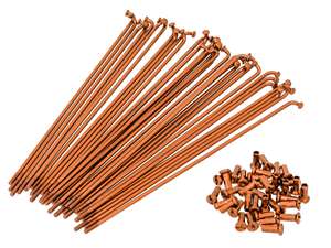 GPO 19" spoke set incl. nipple (2.9 x 212 mm) orange GPO 19" spoke set incl. nipple (2.9 x 212 mm) orange