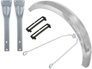 swiing® revival 17" Vorderschutzblech-Set eckig silber / Chrom | Puch Maxi S, N swiing® revival 17" Vorderschutzblech-Set eckig silber / Chrom | Puch Maxi S, N