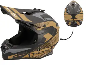 Cross-Helm «Trendy» schwarz-grau-gold matt (S-L) Cross-Helm «Trendy» schwarz-grau-gold matt (S-L)