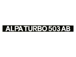 swiing® revival Aufkleber Seitenverkleidung «Alpa Turbo 503 AB» 280 x 25 mm swiing® revival Aufkleber Seitenverkleidung «Alpa Turbo 503 AB» 280 x 25 mm