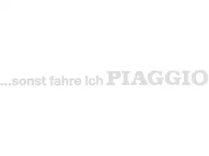mk-Merch Aufkleber «... sonst fahre ich Piaggio» 240 x 17 mm weiss mk-Merch Aufkleber «... sonst fahre ich Piaggio» 240 x 17 mm weiss