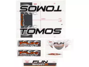Aufkleber-Set Tank & Rahmen original | Tomos Fun Sport´R Aufkleber-Set Tank & Rahmen original | Tomos Fun Sport´R