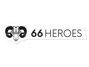 66HEROES Aufkleber «66HEROES» 83 x 20 mm weiss 66HEROES Aufkleber «66HEROES» 83 x 20 mm weiss
