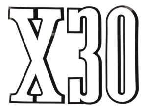 swiing® revival Aufkleber «X30» 68 x 50 mm schwarz | Puch X30 Turbo swiing® revival Aufkleber «X30» 68 x 50 mm schwarz | Puch X30 Turbo