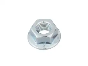 Flange nut M10x1.25 fine thread serrated galvanized Flange nut M10x1.25 fine thread serrated galvanized