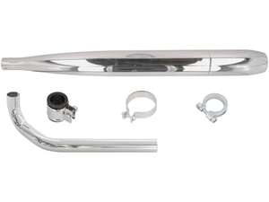 Auspuff-Set Zigarre Ø 28 / 65 mm Chrom | Hercules Prima, Optima Auspuff-Set Zigarre Ø 28 / 65 mm Chrom | Hercules Prima, Optima
