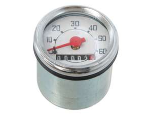 Tacho 60 km/h Ø 48 mm (Veglia-Nachbau) ohne Bügel | Piaggio Ciao, SI, Bravo, Boxer Tacho 60 km/h Ø 48 mm (Veglia-Nachbau) ohne Bügel | Piaggio Ciao, SI, Bravo, Boxer