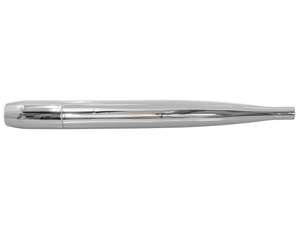 Endtopf Zigarre Ø 28 / 65 mm (Endstück geschlossen) Chrom Endtopf Zigarre Ø 28 / 65 mm (Endstück geschlossen) Chrom