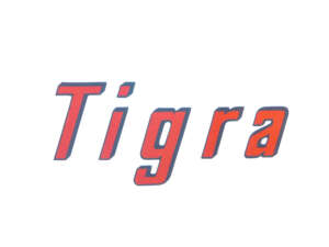 Aufkleber «Tigra» kursiv 66 x 29 mm | Tigra Aufkleber «Tigra» kursiv 66 x 29 mm | Tigra