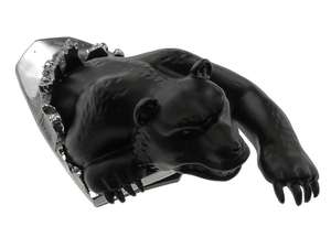 Zierfigur Hunting Bear gross Chrom / schwarz Zierfigur Hunting Bear gross Chrom / schwarz