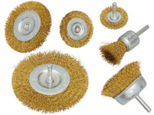 Bürsten-Set Bohrmaschine Messing 6-tlg. Bürsten-Set Bohrmaschine Messing 6-tlg.