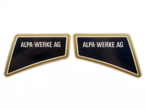 Aufkleber-Set Alpa-Werke AG gold (Alpa Black River) Aufkleber-Set Alpa-Werke AG gold (Alpa Black River)