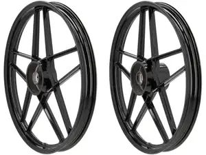 Felgensatz 17" Guss schwarz (5 Doppel-Speichen) Grimeca Nachbau | Hercules Prima, Optima Felgensatz 17" Guss schwarz (5 Doppel-Speichen) Grimeca Nachbau | Hercules Prima, Optima