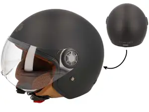 Jet-Helm «Trendy» schwarz matt (S-XL) Jet-Helm «Trendy» schwarz matt (S-XL)