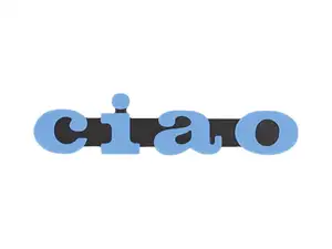 Emblem «ciao» Kunststoff 3D blau / schwarz Emblem «ciao» Kunststoff 3D blau / schwarz