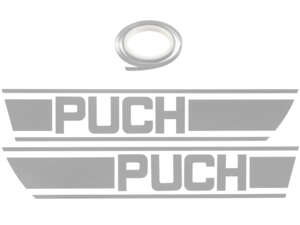 swiing® revival Aufkleber-Set Tank silber Folienplot | Puch X30 swiing® revival Aufkleber-Set Tank silber Folienplot | Puch X30