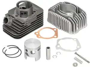 Malossi 46.5 mm cylinder kit incl. head 12 mm KoBo | Piaggio Ciao, SI, Bravo, Boxer Malossi 46.5 mm cylinder kit incl. head 12 mm KoBo | Piaggio Ciao, SI, Bravo, Boxer