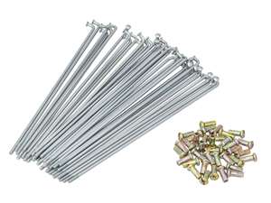 GPO Speichen-Set inkl. Nippel (2.9 x 178 mm) Vorderrad Stahl verzinkt | Piaggio Ciao, Bravo, Boxer GPO Speichen-Set inkl. Nippel (2.9 x 178 mm) Vorderrad Stahl verzinkt | Piaggio Ciao, Bravo, Boxer