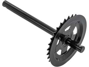 GPO pedal axle 28 T. keyway black | Piaggio Ciao GPO pedal axle 28 T. keyway black | Piaggio Ciao